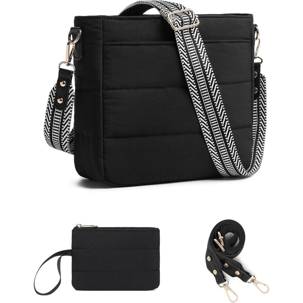 Chic Womenâs Quilted Crossbody Purses - Large Capacity Plus Coin Wallet Included